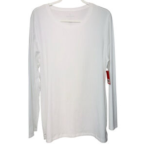 Tommy John Womens XL White Long Sleeve Crew Neck T-Shirt Tee NWT‎
